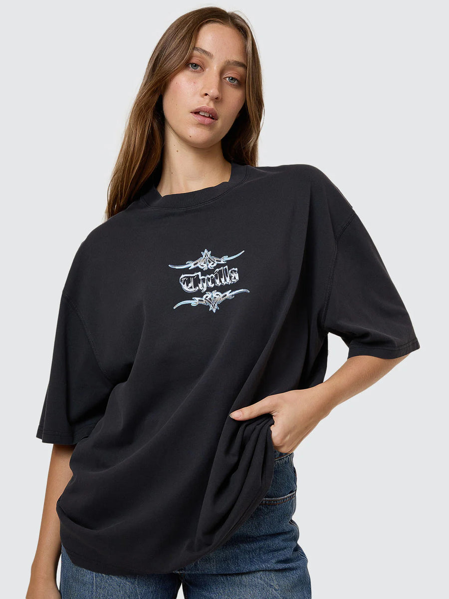 thrills oversized tee dress metal thrills Thrills Metal and Mayhem Oversized Tee – Riverfolk
