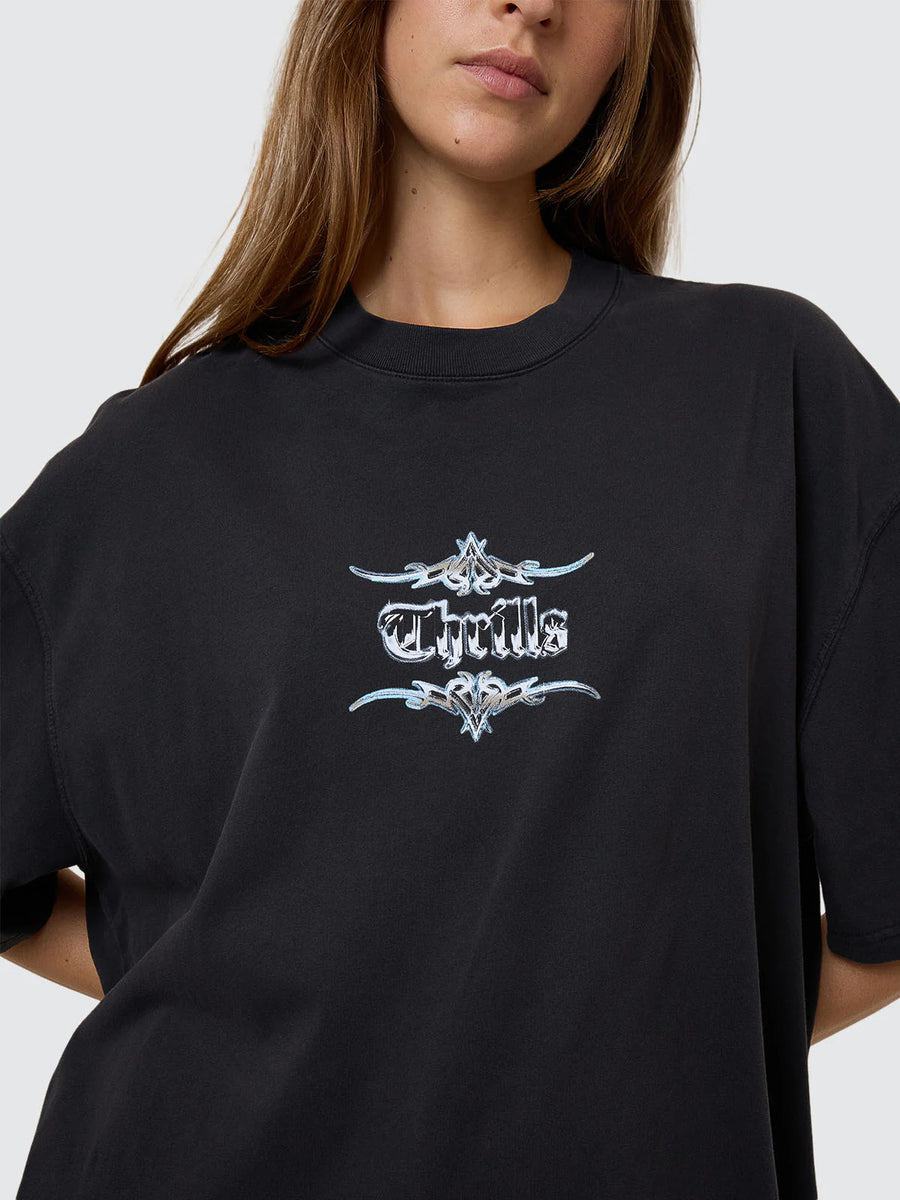 thrills oversized tee dress metal thrills Thrills Metal and Mayhem Oversized Tee – Riverfolk