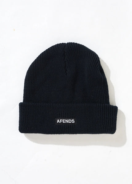 Afends Home Town Recycled Knit Beanie - Black