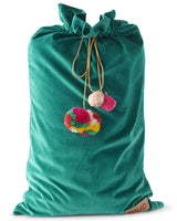 Kip & Co Jade Green Velvet Santa Sack