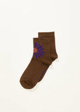Afends Daisy Crew Socks - Toffee