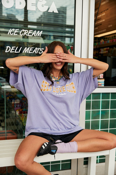 SABBI The Very Oversized Self Love Club Tee - Purple