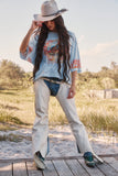 SABBI The Very Oversized Flaming Cowboy Tee - Sky