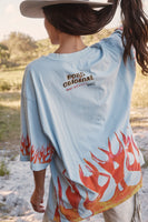 SABBI The Very Oversized Flaming Cowboy Tee - Sky