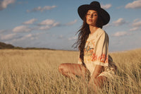 SABBI The Very Oversized Flaming Cowboy Tee - Sand