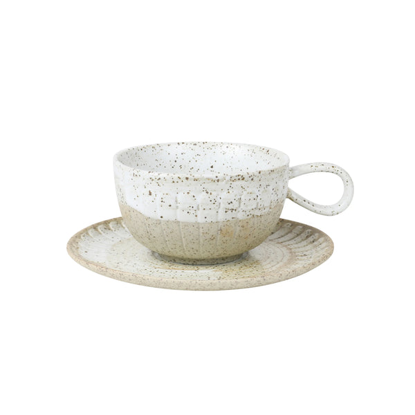 Robert Gordon Ceylon Cup & Saucer / White