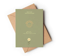 Mum Greeting Card - Green Daisies