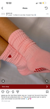 Loved Up Scrunch Crew Grip Socks - Pink/Red Heart