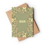 Mum Greeting Card - Green Daisies