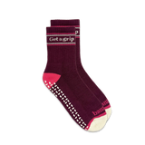 Banabae Get A Grip Ladies Grip Socks - Wine/Pink