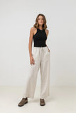 Rhythm Classic Drawstring Pant - Oat