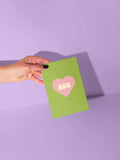 Mum Greeting Card - Pink Heart