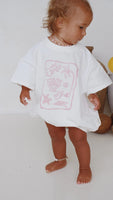 Myla Jane Seashell T-Shirt Romper - White/Pink