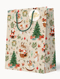 Bespoke Letterpress Large Christmas Gift Bag - Jolly Santa