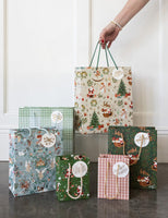 Bespoke Letterpress Large Christmas Gift Bag - Jolly Santa
