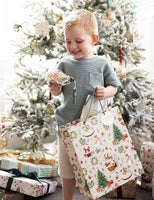 Bespoke Letterpress Large Christmas Gift Bag - Jolly Santa