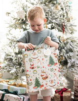 Bespoke Letterpress Large Christmas Gift Bag - Jolly Santa