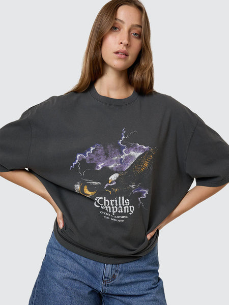 Thrills Flight Risk Oversized Tee -  Merch Black