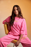 SABBI THE VERY OVERSIZED STANDOUT TEE - FLURO PINK
