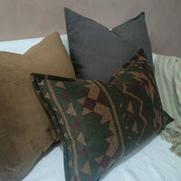 Aztec Cushion Merino Blend Cushion - Deep Forest Green