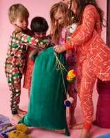 Kip & Co Jade Green Velvet Santa Sack