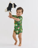 Kip & Co Santa's Little Helper Organic Short Sleeve Romper