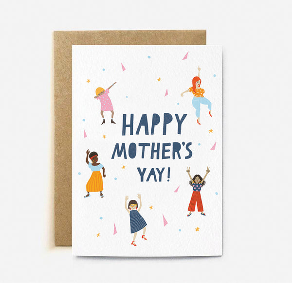 Happy Mother's Yay Greeting Card (Large)