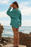 THE DON JULIO SHIRT - SEAS THE DAY - BLUE & GREEN STRIPE
