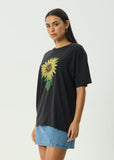 Afends Sunnyflower Oversized Tee - Stone Black