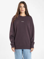 Thrills Minimal Slouch Crew - Deep Plum