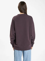 Thrills Minimal Slouch Crew - Deep Plum