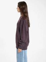 Thrills Minimal Slouch Crew - Deep Plum