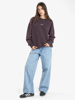 Thrills Minimal Slouch Crew - Deep Plum