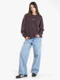 Thrills Minimal Slouch Crew - Deep Plum