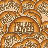 Harley & J You Are Loved Rainbow Sticker