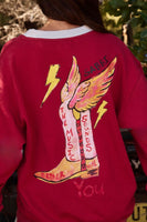 SABBI The Born Original Jumper - Maroon + Sky | LAUNCHING 4.5 - 10AM