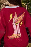 SABBI The Born Original Jumper - Maroon + Sky | LAUNCHING 4.5 - 10AM