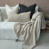 Amiens Jute Linen Throw Bedcover