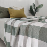 Rustique Stonewashed French Linen Cushion - Iceberg Green