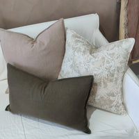 Rustique Stonewashed French Linen Cushion - Nude Pink