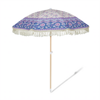 Salty Shadows Beach Umbrella - Indigo