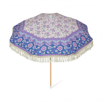 Salty Shadows Beach Umbrella - Indigo
