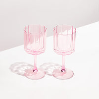 Fazeek Wave Wine Glasses - Clear