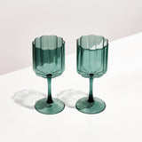 Fazeek Wave Wine Glasses - Clear