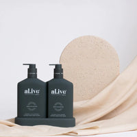 al.ive body Wash & Lotion Duo + Tray - Coconut & Wild Orange